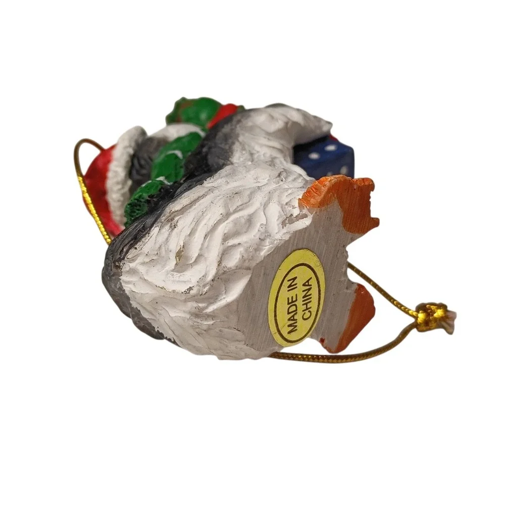 Ceramic Penguin Christmas Ornament Present Scarf‎ Santa Christmas Animal Decor